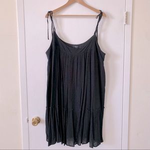 Forever 21 Swiss Dot Trapeze Dress Black Plus Size 3X